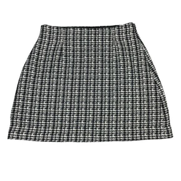 Aritzia Babaton Bryn High Waisted Tweed Mini Skirt In Black Espace Womens Size 4 - Picture 3 of 7